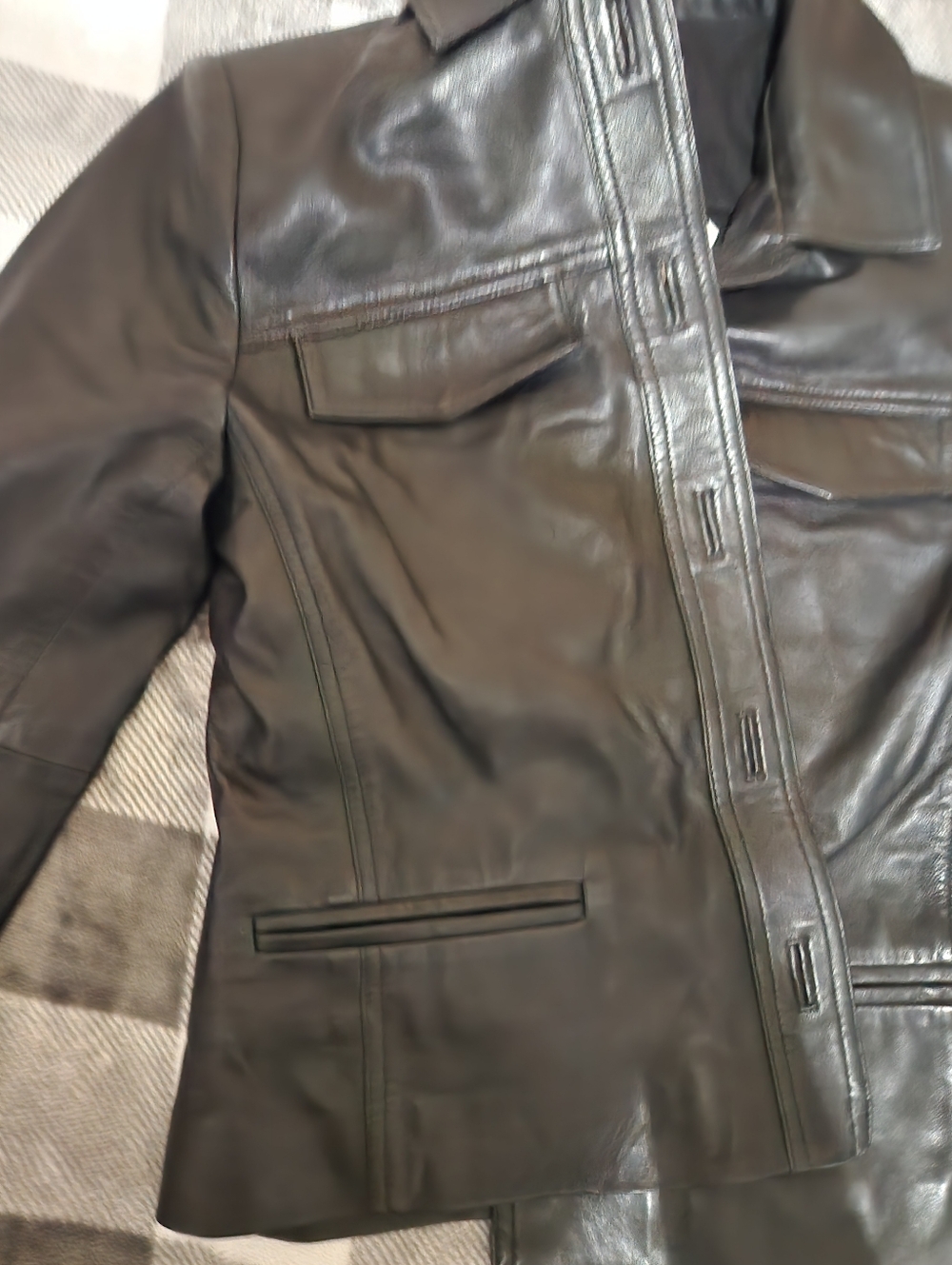 Zadig & Voltaire Liam Lamb Leather Button Up Jacket Nwt Size Small - Picture 16 of 16
